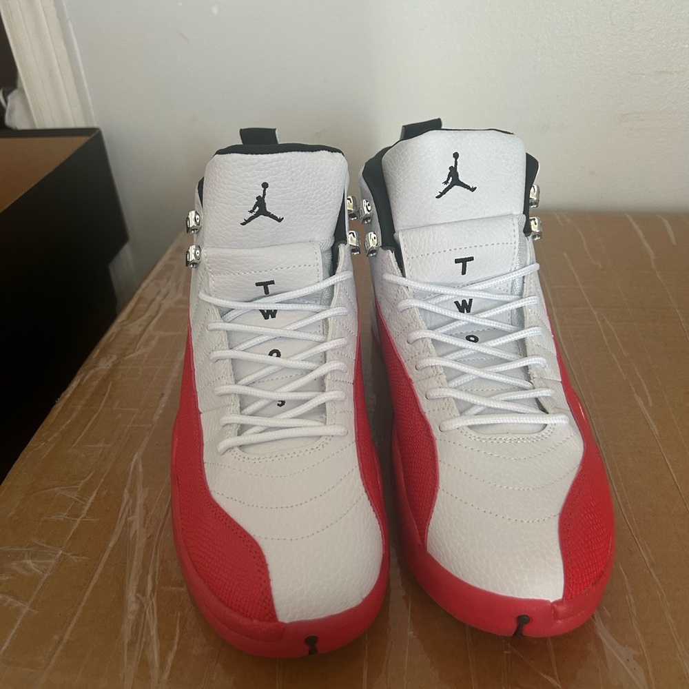 Jordan White and Red Men's Sneakers